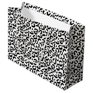 Weißer schwarzer Leopard Große Geschenktüte