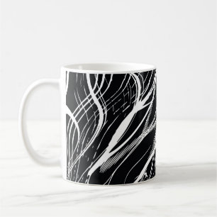 Weißer schwarzer Marmor: Abstrakt Vintage Kaffeetasse