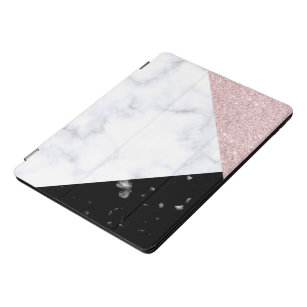 Weißer schwarzer Marmor des eleganten iPad Pro Cover