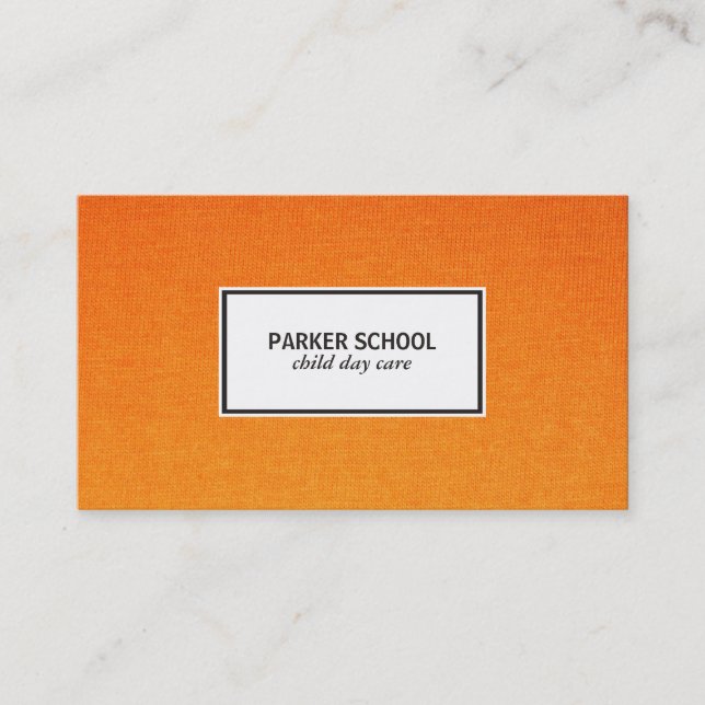 Weißer schwarzer Rahmen / Textilabdruck Visitenkarte (Vorderseite)