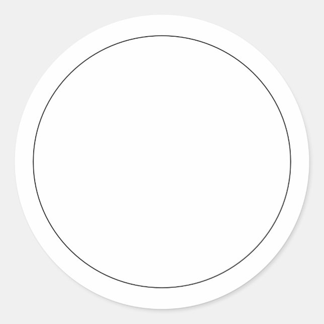 Weißer schwarzer Rand, einfach Runder Aufkleber (Vorderseite)