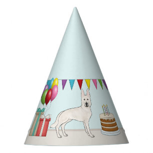 Weißer Schweizer Deutscher Schäferhund Farbiger Ge Partyhütchen
