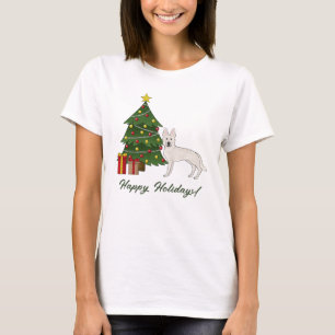 Weisser Schweizer Schäferhund GSD Hund Grüner Weih T-Shirt
