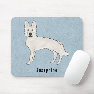 Weisser Schweizer Schäferhund Weißer Deutscher Sch Mousepad