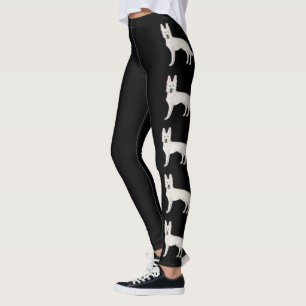 Weisser Schweizer Schäferhund Weißer GSD Süße Cart Leggings