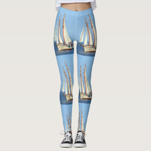 weißer Segel Schooner Leggings