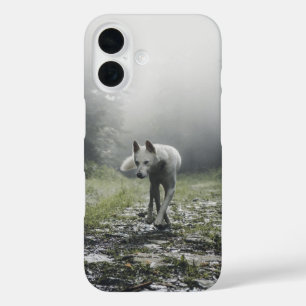 Weißer Sibirischer Husky iPhone 16 Hülle