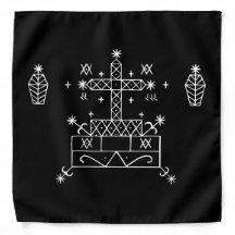 Weißer Sieb von Baron Samedi auf schwarz