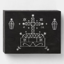 Weißer Sieb von Baron Samedi auf schwarz