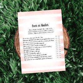 Weißer Sonnenrosa unter dem Kinderduschspiel Einladung