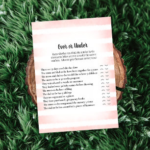 Weißer Sonnenrosa unter dem Kinderduschspiel Einladung