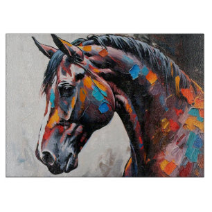 Weißer spähender Hengst Schneidebrett