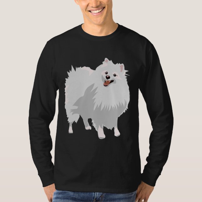 Weißer Spitz T-Shirt (Vorderseite)