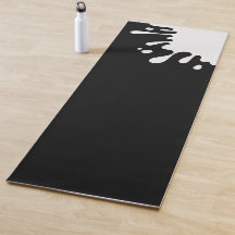 Weißer Splash in Schwarz