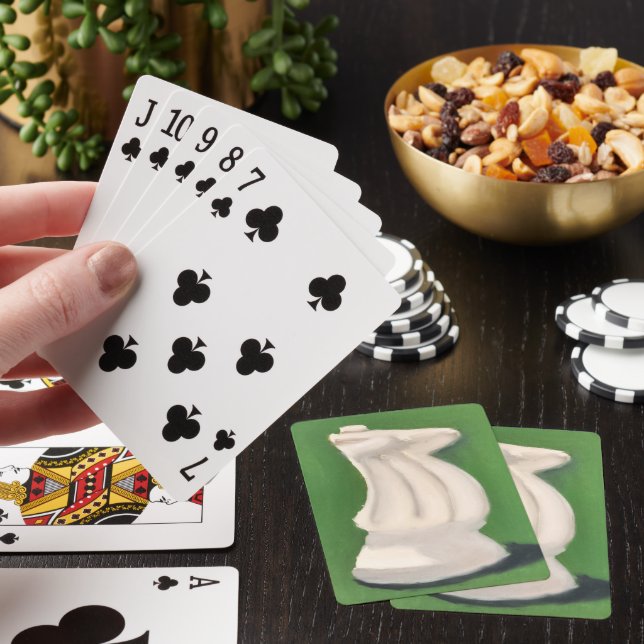 Weißer Springer Spielkarten (In Situ)