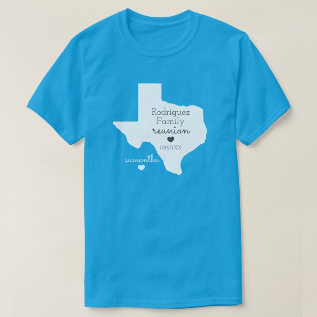 Weißer Staat von Texas Family Wiedersehen T - Shir T-Shirt (Design vorne)