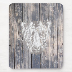 Weißer städtischer Tiger Mousepad