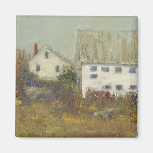 Weißer Stall Magnet (Vorne)