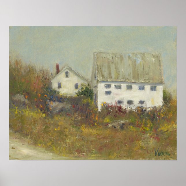 Weißer Stall Poster (Vorne)