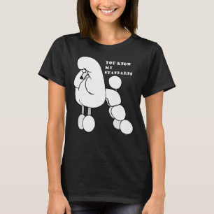 Weißer Standard-Poodle, besonders für Liebhaber vo T-Shirt