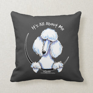 Weißer Standardpudel IAAM Kissen