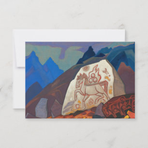 Weißer Stein, Zeichen von Chintamani von Roerich Dankeskarte