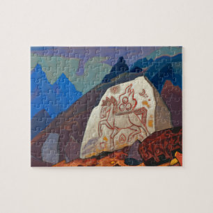 Weißer Stein, Zeichen von Chintamani von Roerich Puzzle