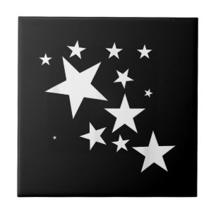 Weißer Stern-Sternmuster-Design-Kostüm-Geschenk Fliese