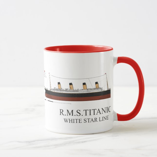 weißer Stern titanisch Tasse (Rechts)