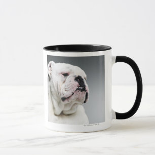 Weißer Stier-Hund Tasse