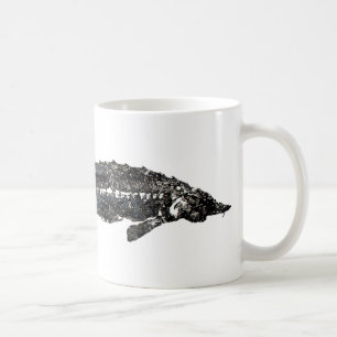 Weißer Stör Gyotaku-40-Item Tasse