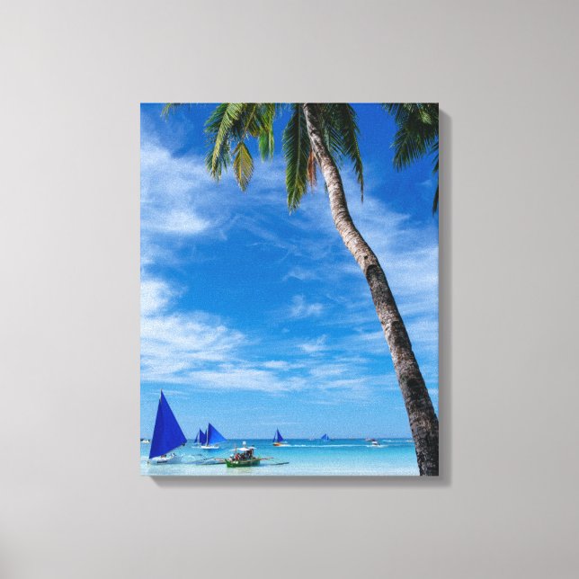 Weißer Strand | Boracay, Philippinen Leinwanddruck (Vorderseite)