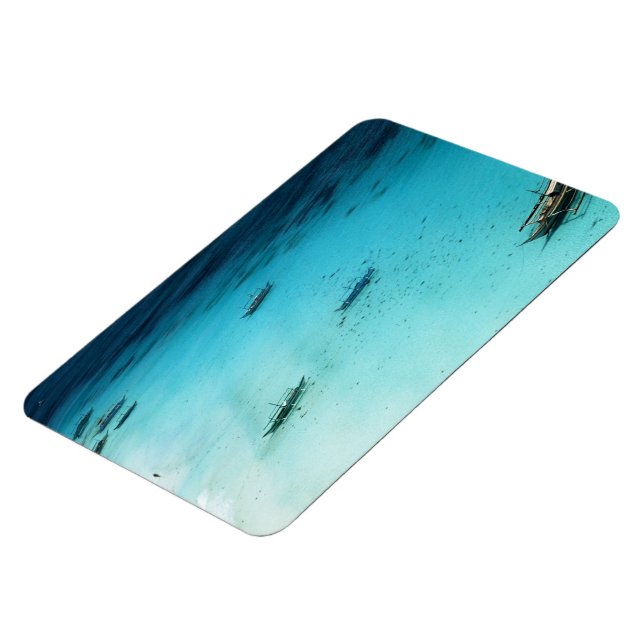 Weißer Strand Magnet (Linke Seite)