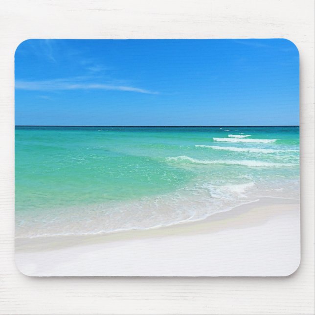 Weißer Strand Mousepad (Vorne)