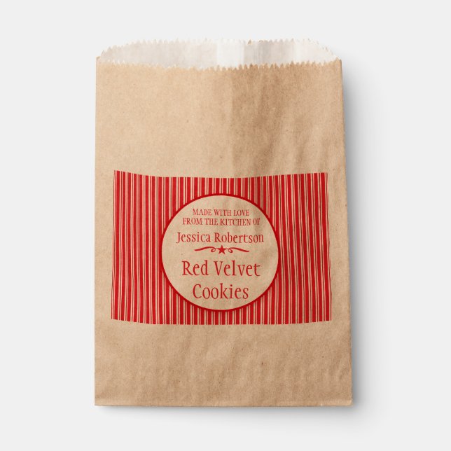 Weißer Streifen Weihnachtsrabatt kundenspezifische Geschenktütchen (Vorderseite)