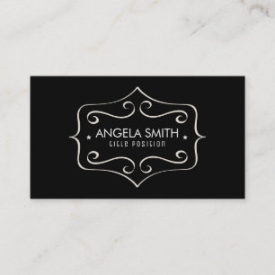 Weißer Swirbelrahmen Visitenkarte