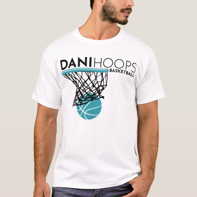 Weißer T - Shirt - Dani Hoops Basketball (Vorderseite)