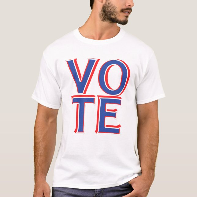 Weißer T - Shirt für die US-Wahlen Politische Kamp (Vorderseite)