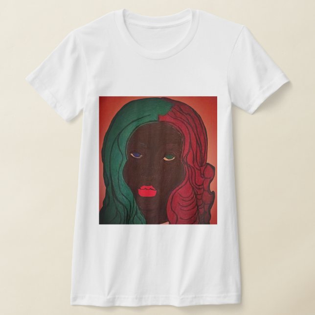 Weißer T - Shirt für weibliches Design (Ablage )