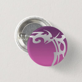 Weißer Tätowierungsdruck mit lila Farbverlauf Button