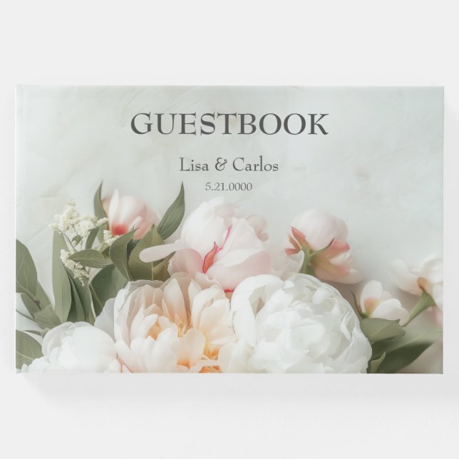 Weißer Teppich mit Spitzen Gästebuch (Vorderseite)