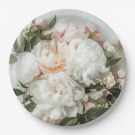 Weißer Teppich mit Spitzen Pappteller