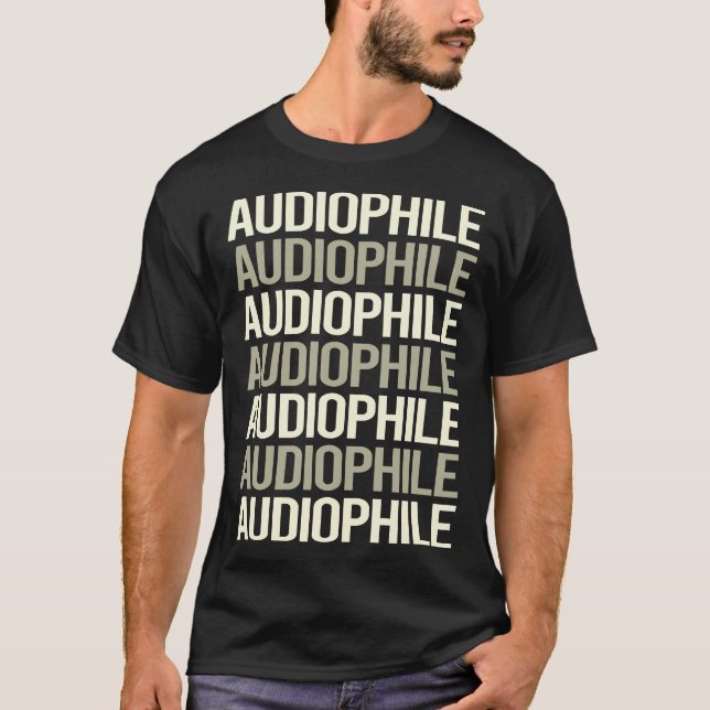 Weißer Text Audiophile T-Shirt (Vorderseite)