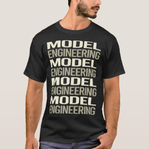 Weißer Text Modellbauingenieur T-Shirt