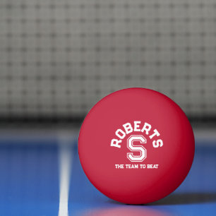 Weißer Text - Sondername für Monogramm und Team Tischtennisball