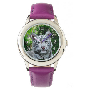 Weißer Tiger Armbanduhr