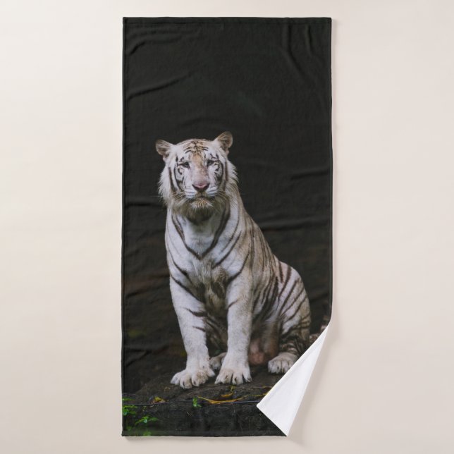 WEIßER TIGER BADEHANDTUCH (Badehandtuch)
