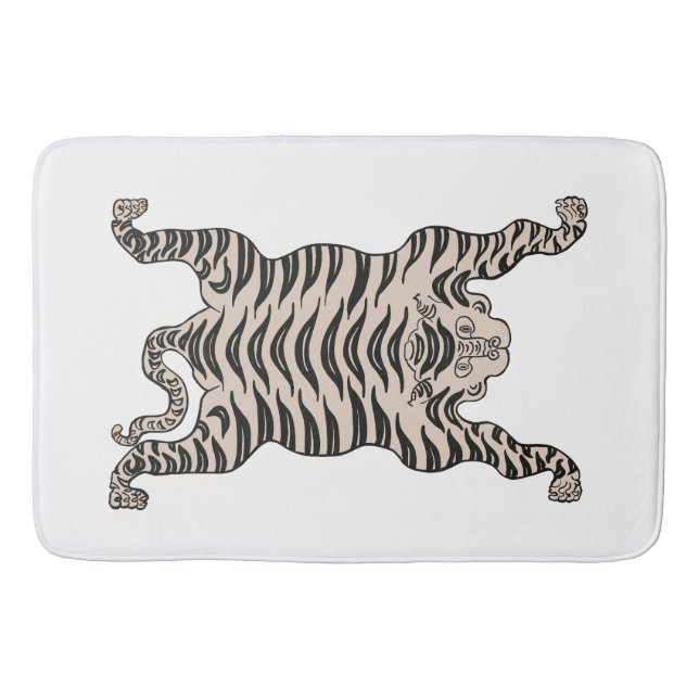 Weißer Tiger Badematte (Vorderseite)