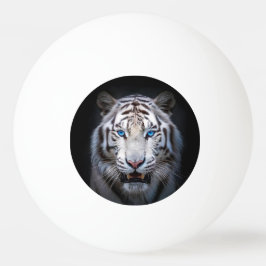 Weißer Tiger Blaue Augen Tischtennisball