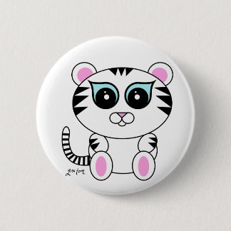 Weißer Tiger Button